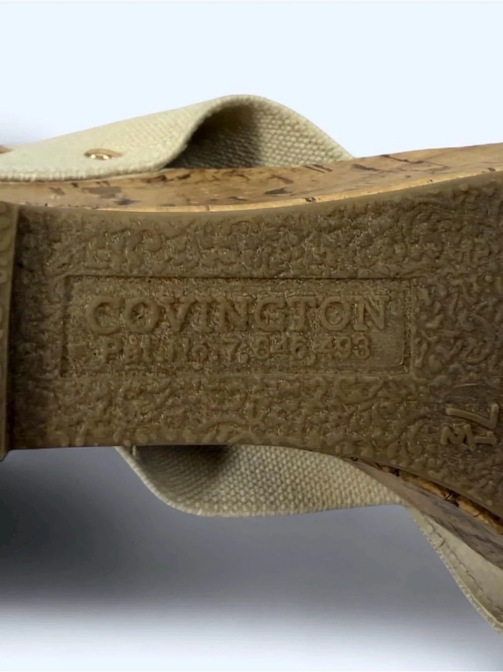 Covington Tan Crisscross Cork Wedge Sandals
